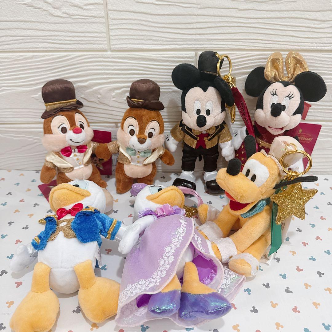 7点セット　ディズニーストア東京ディズニーリゾート店25周年　キーチェーン