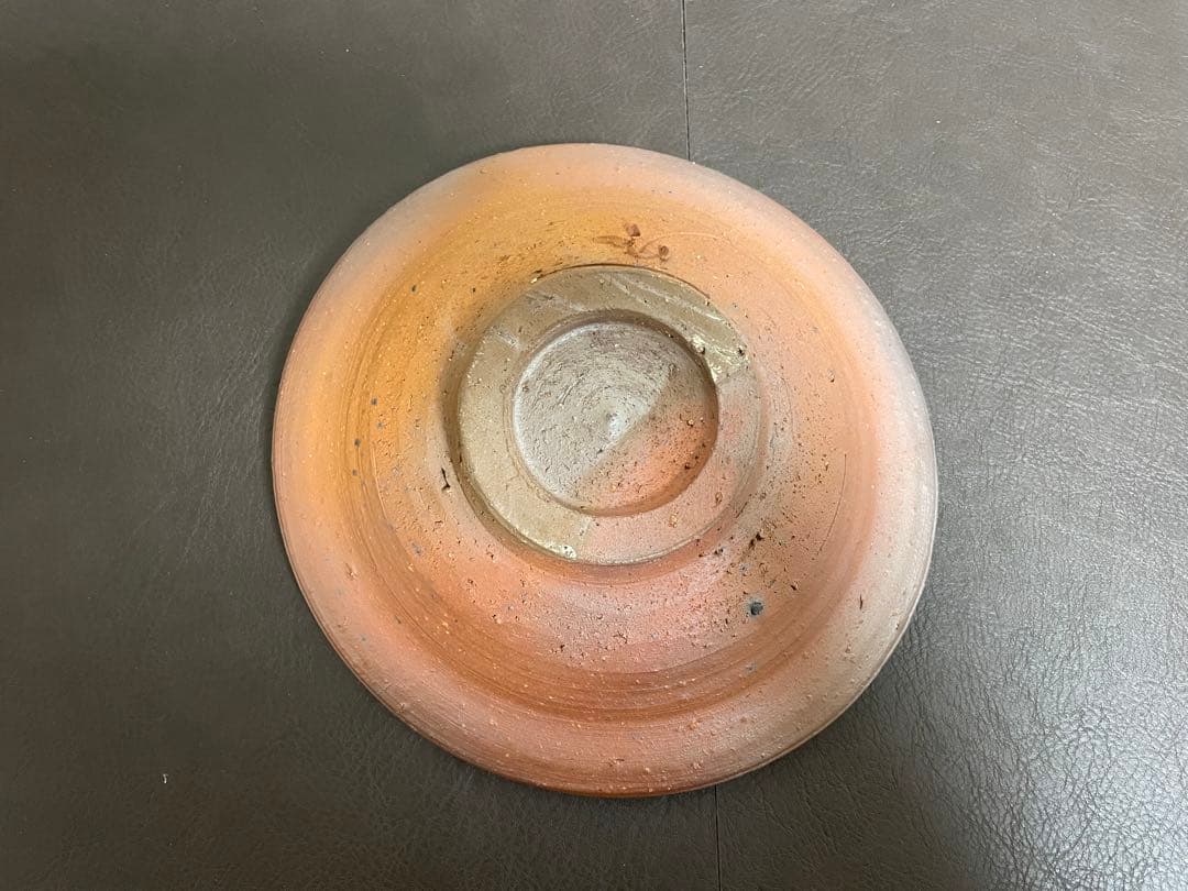 藤原啓　備前八寸皿　共箱　備前焼　茶道具