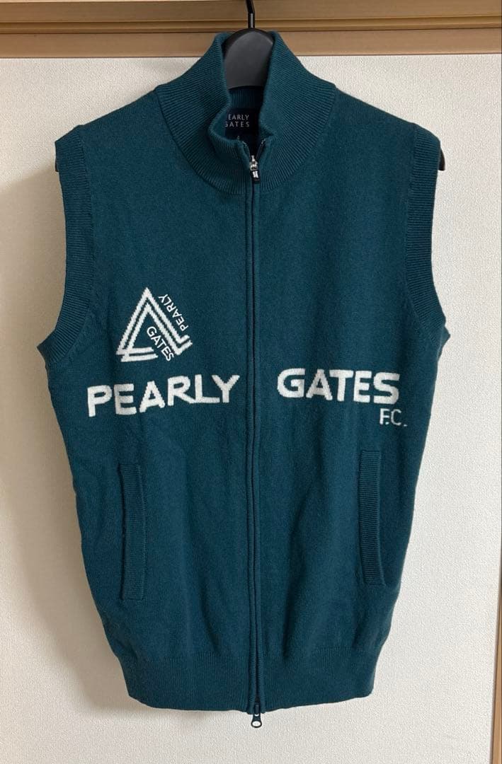 未使用　PEARLY GATES カシミヤ フルジップベスト 定価44000円