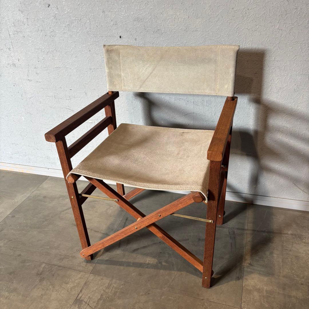 ディレクターチェア　革張り　グレー　オーストラリア