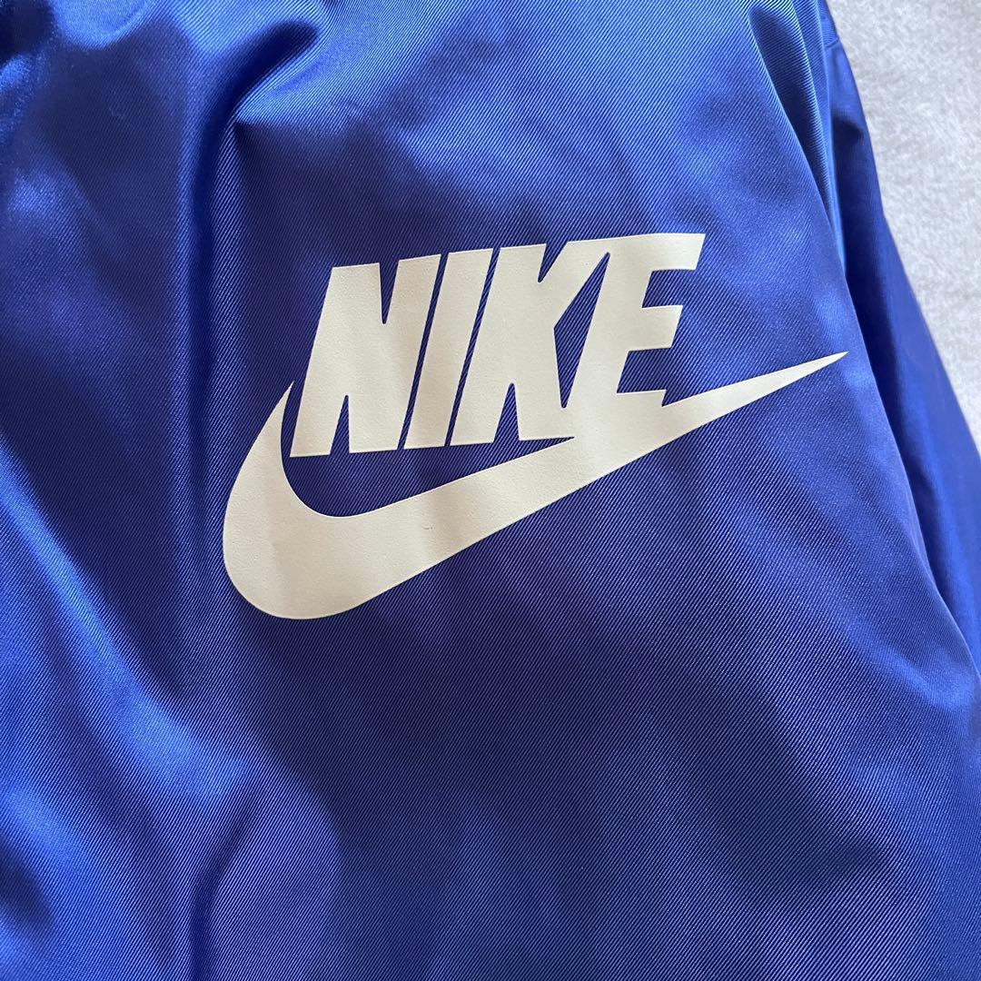 NIKE ナイキ L ベンチコート 青ブルー 裏ボア y2k old 90s