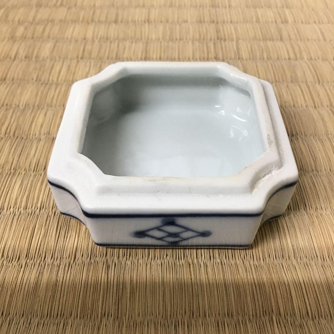 茶道具　香合　染付周茂叔香合　景雲作　共箱　S111KG