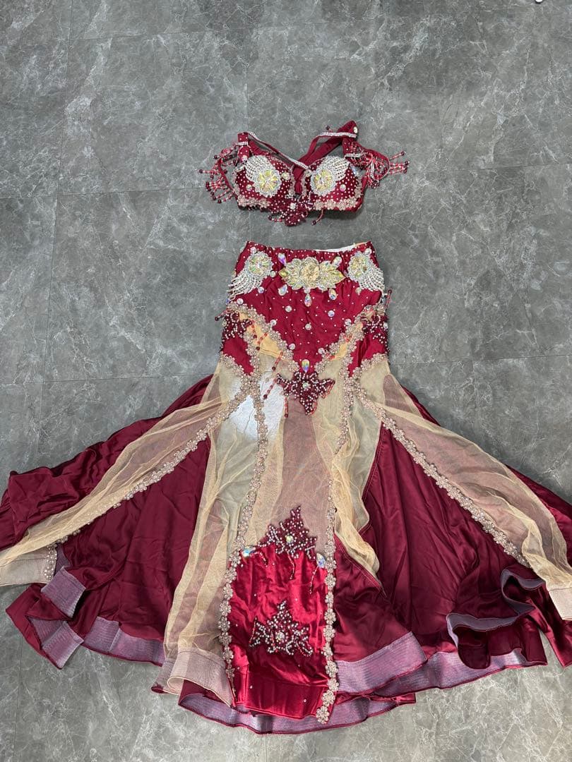 ベリーダンス 衣装 ボルドー