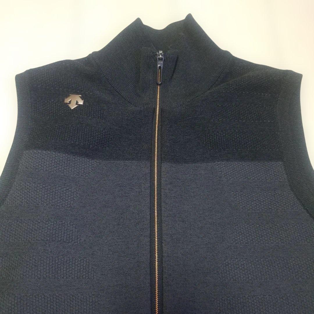 【入手困難】デサントゴルフ メランジ フルジップ ニットベスト M