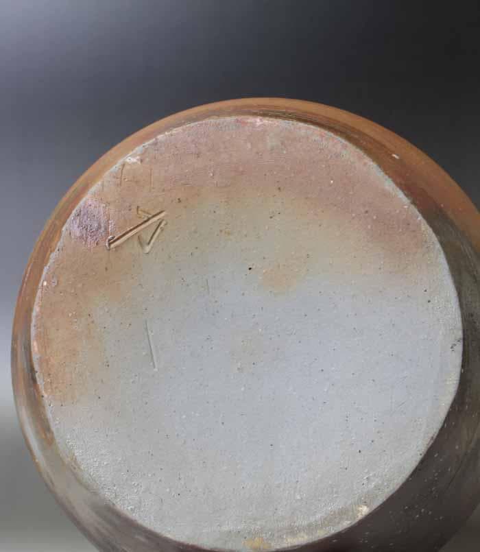 木村陶峰　備前焼壺　共箱　古陶磁　花器　在印有り　古美術品