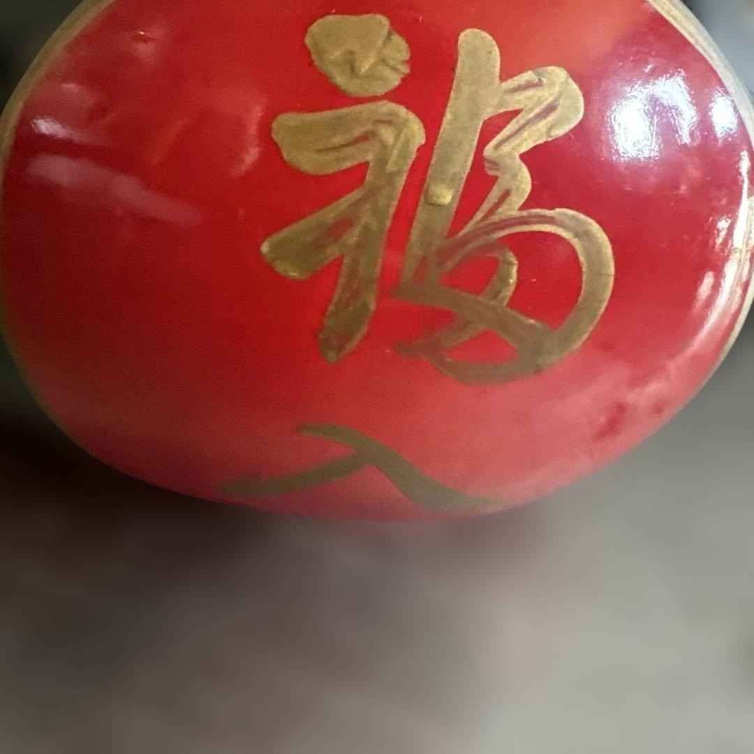 お値下げ❣️ヴィンテージ希少品‼️陶器ダルマ貯金箱　赤色の達磨 置物