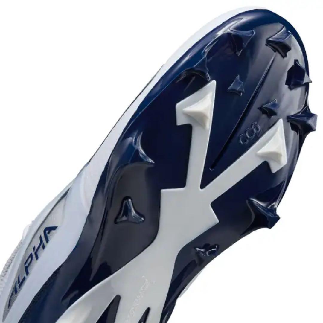 ナイキ 27.5 アルファメナス プロ アメフト スパイク シューズ 靴 白 紺