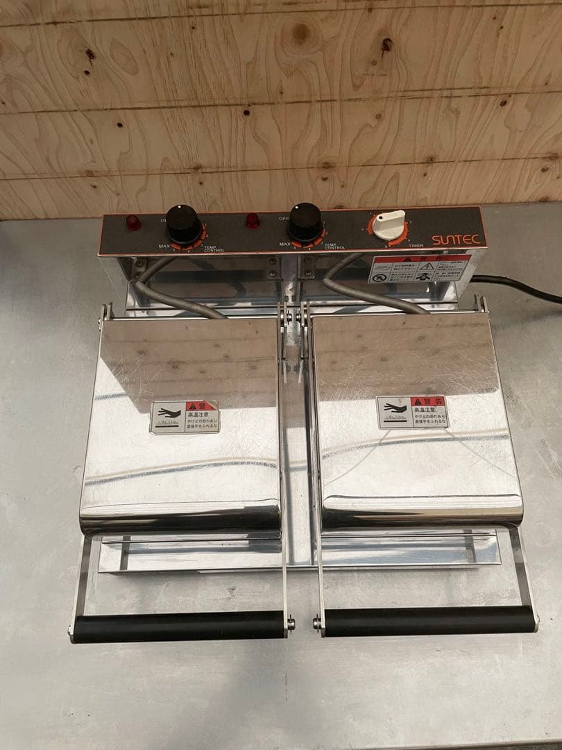 電気 ホットスナッカー ホットサンドメーカー 2連式 単相 100V