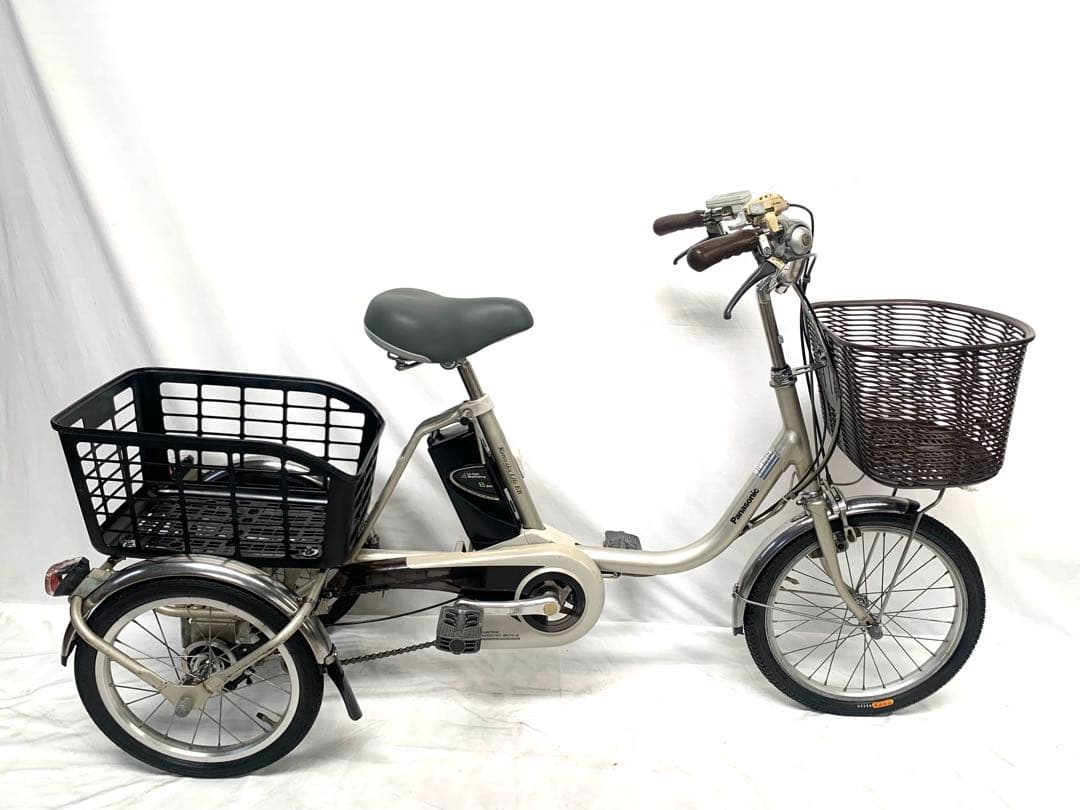 【即乘】送料無料 Panasonic 電動アシスト三輪自転車8Ah 長押し3点灯