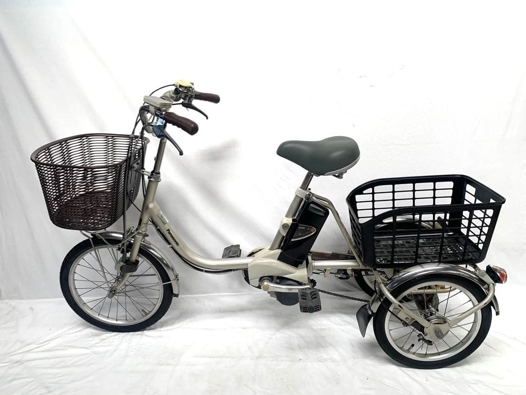 【即乘】送料無料 Panasonic 電動アシスト三輪自転車8Ah 長押し3点灯
