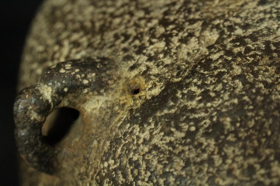 茶道具 阿弥陀堂釜 大西浄長 書札付 古美術(K-YC511)