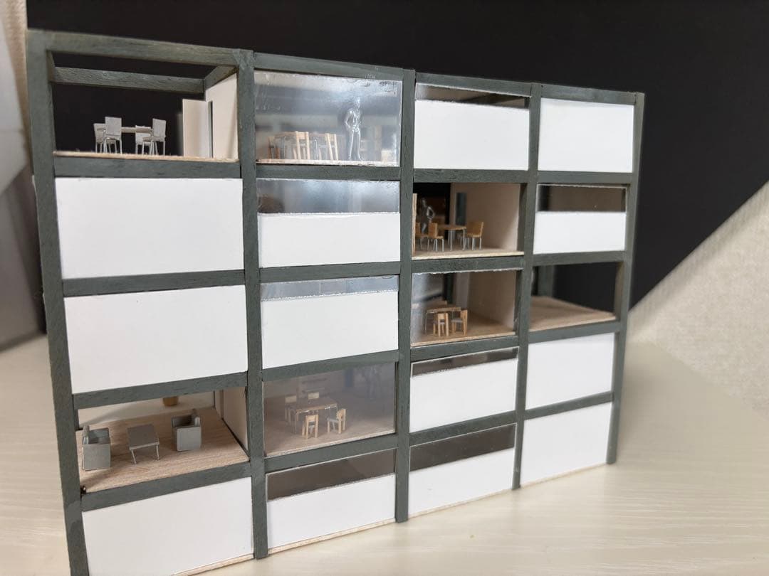 建築模型　集合住宅　1/100