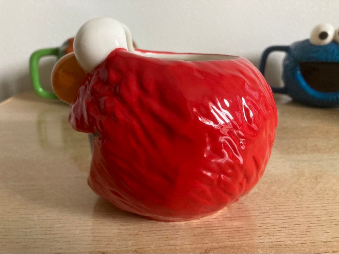 セサミストリート　クッキーモンスター　エルモ　オスカー　フェイスマグ　マグカップ