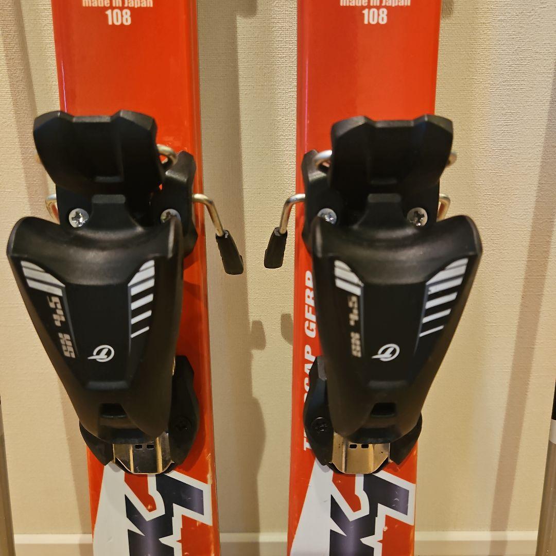 BXB スキー板108、ストック85、スキーケース(迷彩柄)　セット販売