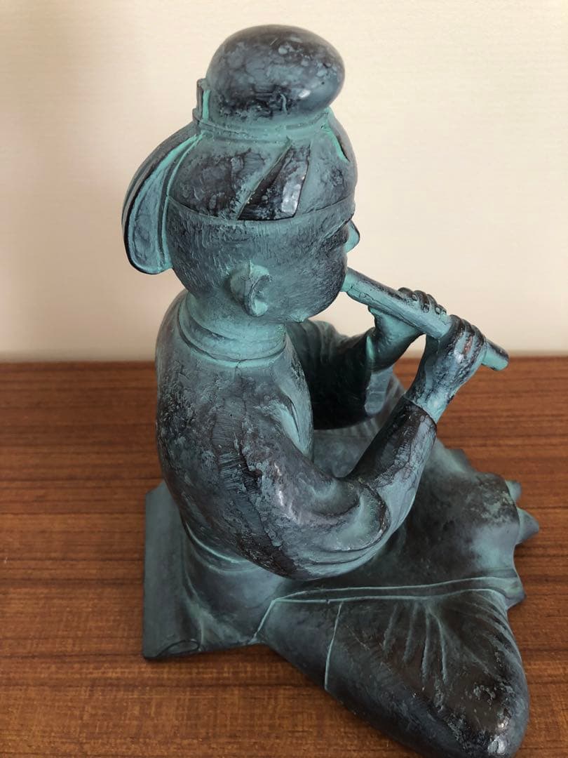 聖徳太子像　座像　以和為貴　青銅製　高さ25㎝　置物　オブジェ