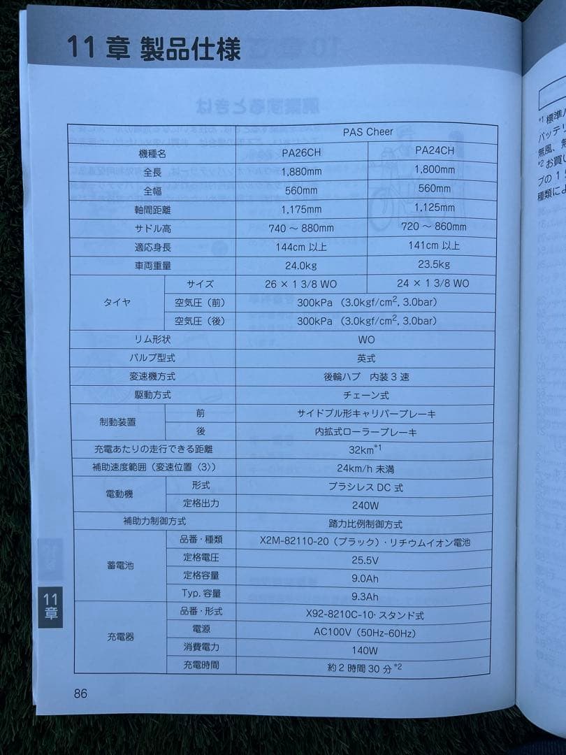宮崎　ヤマハ　電動アシスト自転車　26インチ 3段変速　電動自転車 PA26CH