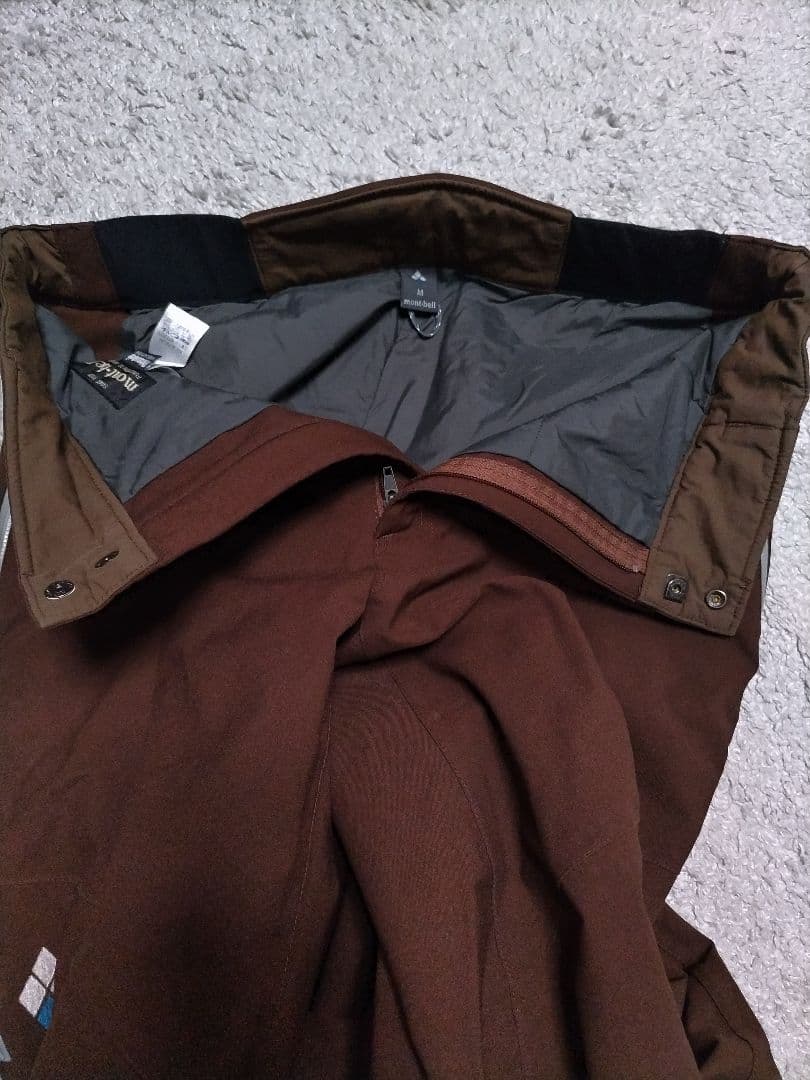 モンベル　ドライテック　インシュレーテッド パンツ　ブラウン
