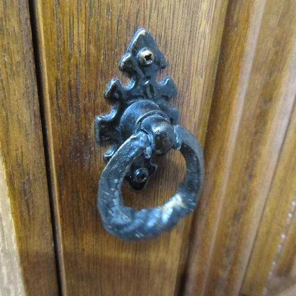 イギリス アンティーク 家具 コーナーキャビネット オープンラック 6081e