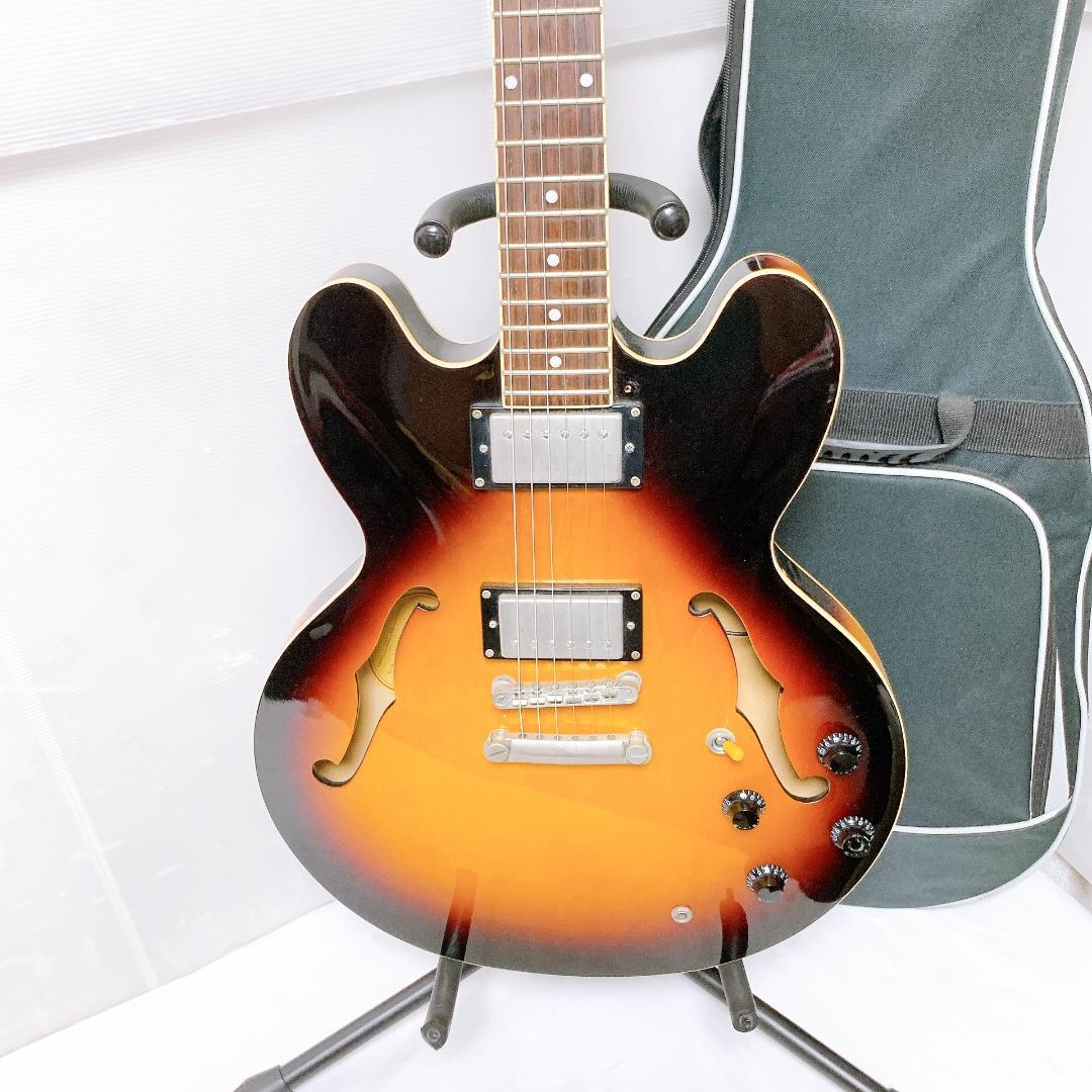 美品 Epiphone エピフォン Dot VS セミアコ エレキギター ケース