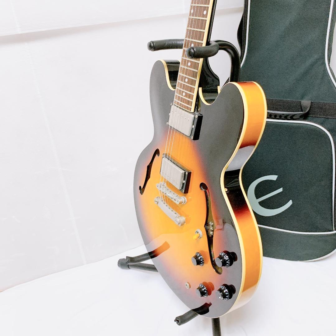 美品 Epiphone エピフォン Dot VS セミアコ エレキギター ケース