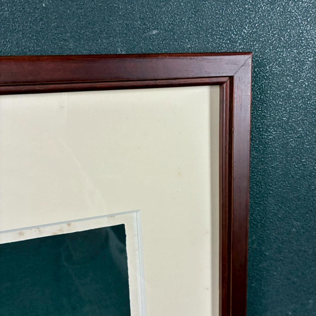 宮本秋風「おぼろ月」木版画 直筆サイン・印章・エンボス印有 人気木版画家 風景画