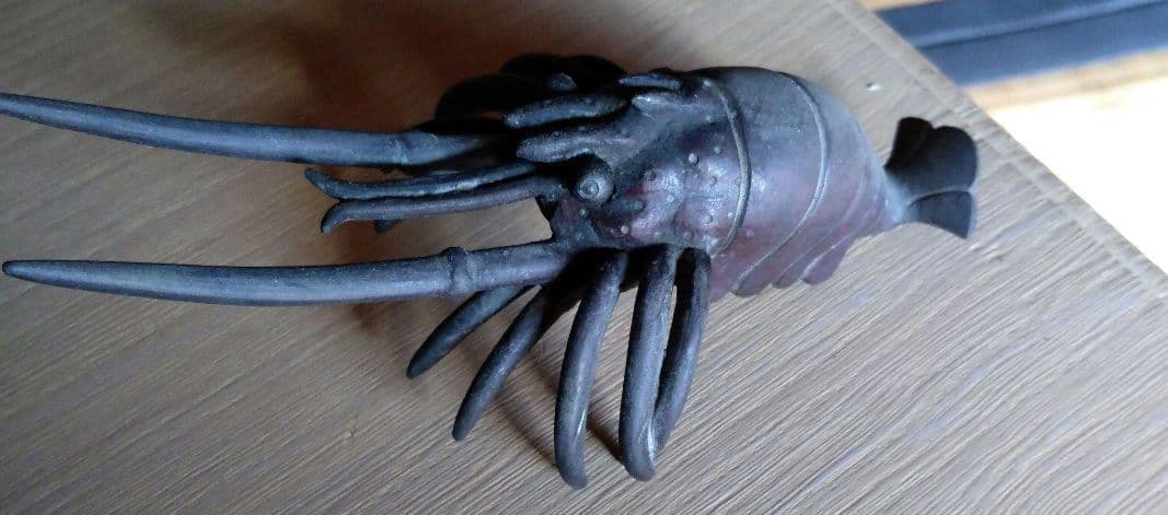 自在置物　伊勢海老 　おまけに蟹