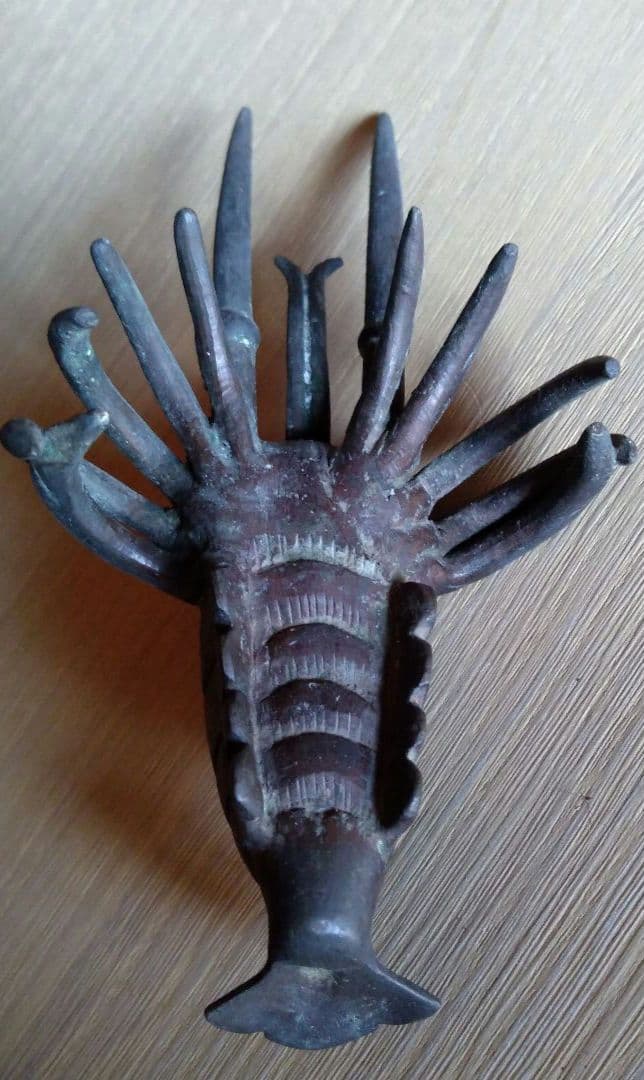 自在置物　伊勢海老 　おまけに蟹