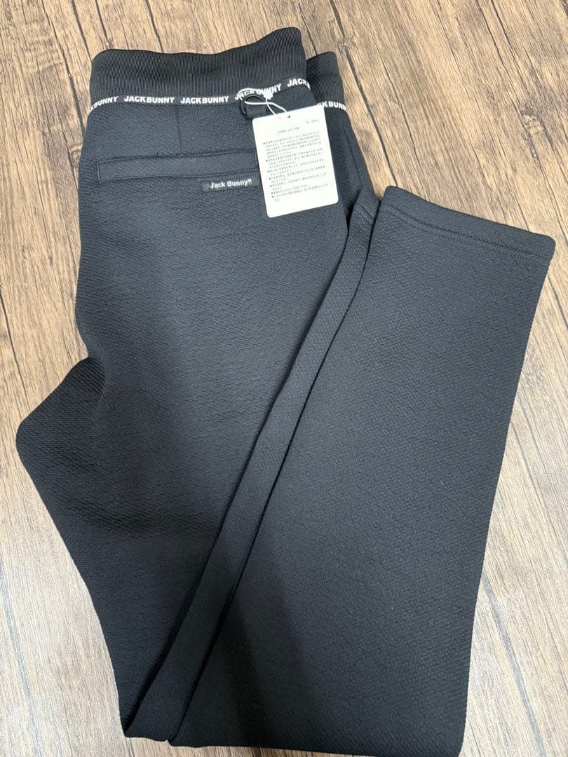 Jack Bunny!! ブラックパンツ　ロゴ入りスウェットパンツ