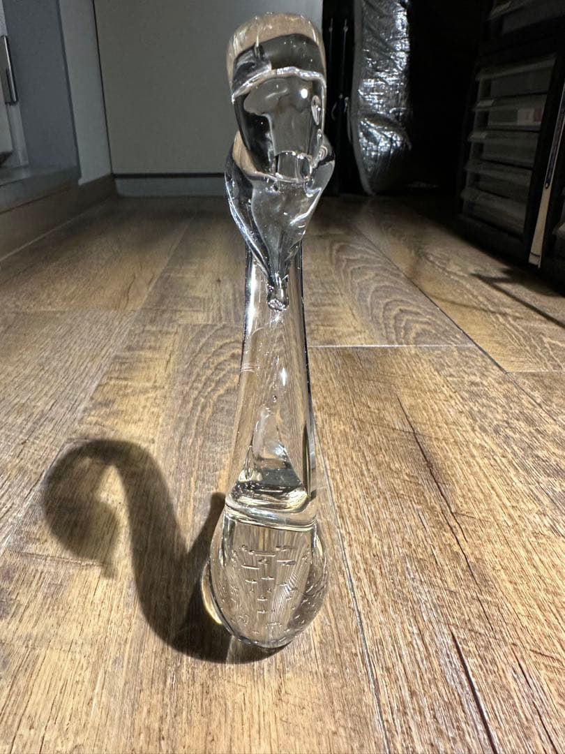 硝子　鶴　オブジェ