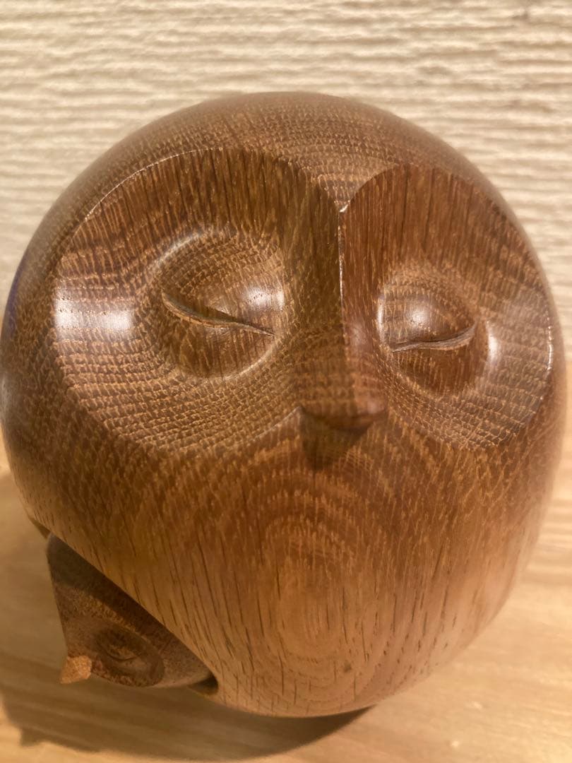 希少　HISA CRAFT　太田久幸　木の仲間たち　子持ちフクロウ　旭川クラフト