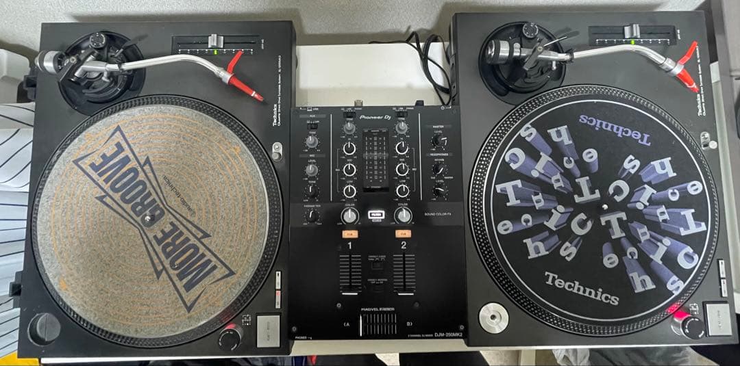 Technics SL-1200 MK3 ターンテーブル 2台& ミキサーセット