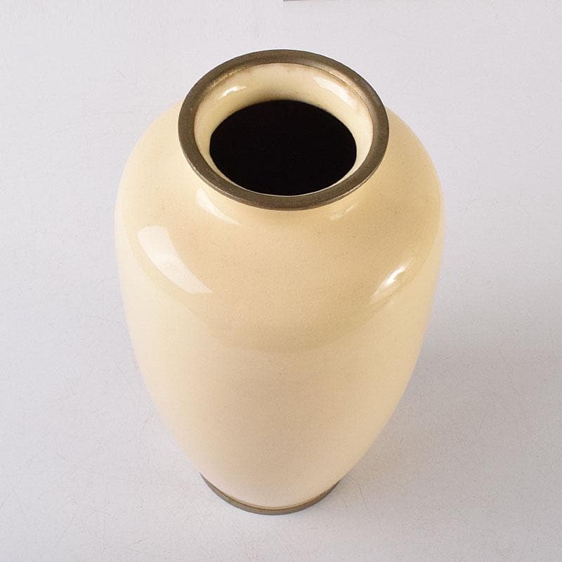 七宝焼　花文　花瓶　V　8090