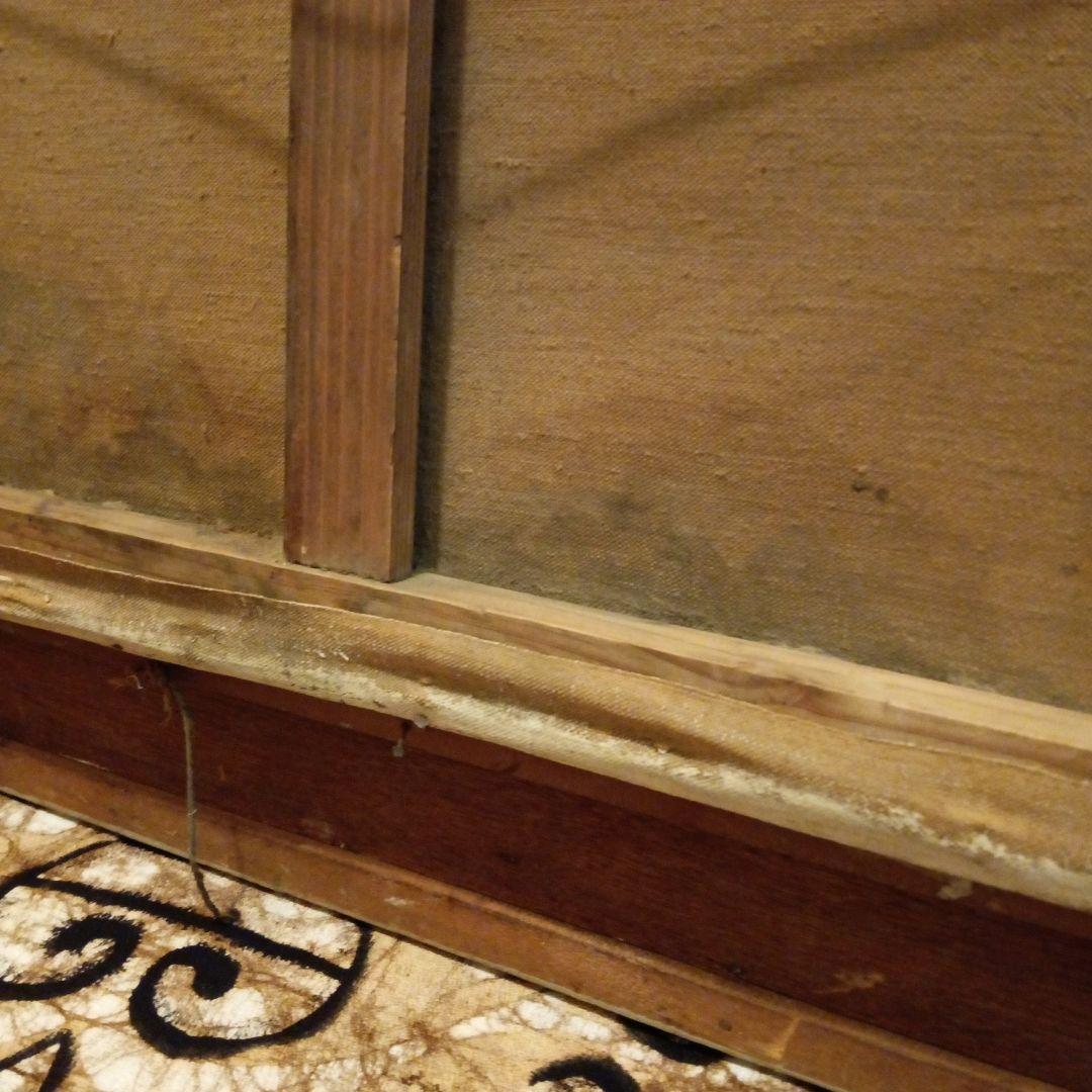 戦前後〜昭和３０年代当時物横幅６９Ｘ縦６２Ｘ厚さ４センチ可愛いらしい構図油絵品