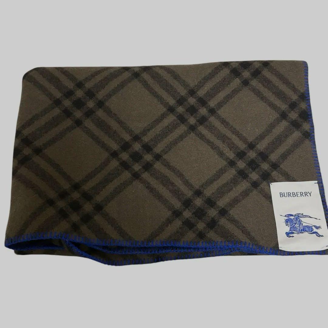 BURBERRY PRORSUMチェックウールブランケットブラウン