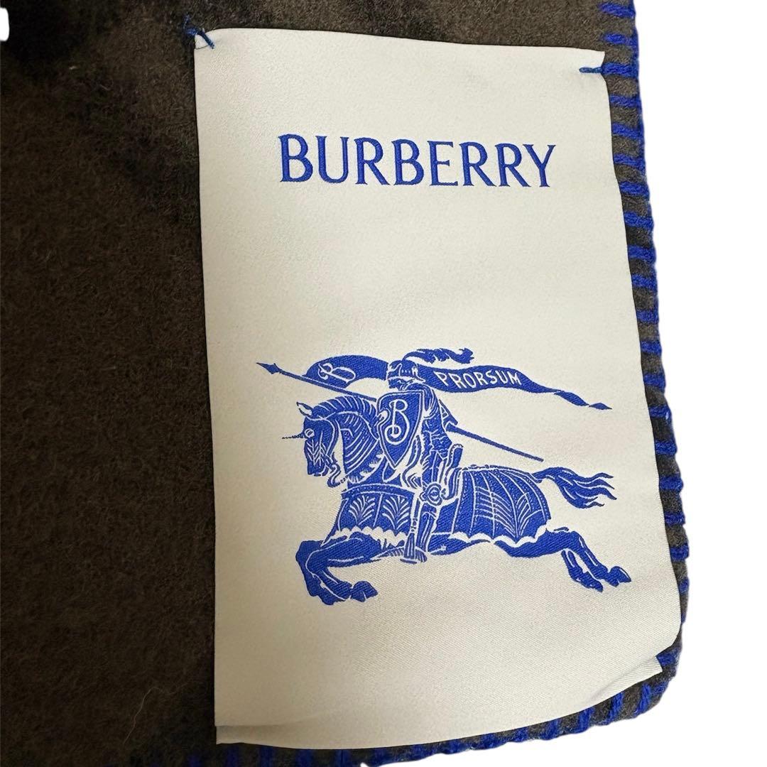 BURBERRY PRORSUMチェックウールブランケットブラウン
