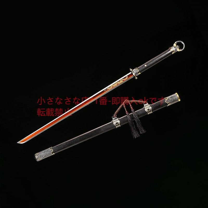 環首唐横刀二色型烏木高マンガン鋼 古兵器 武具 刀装具 日本刀 模造刀 居合刀