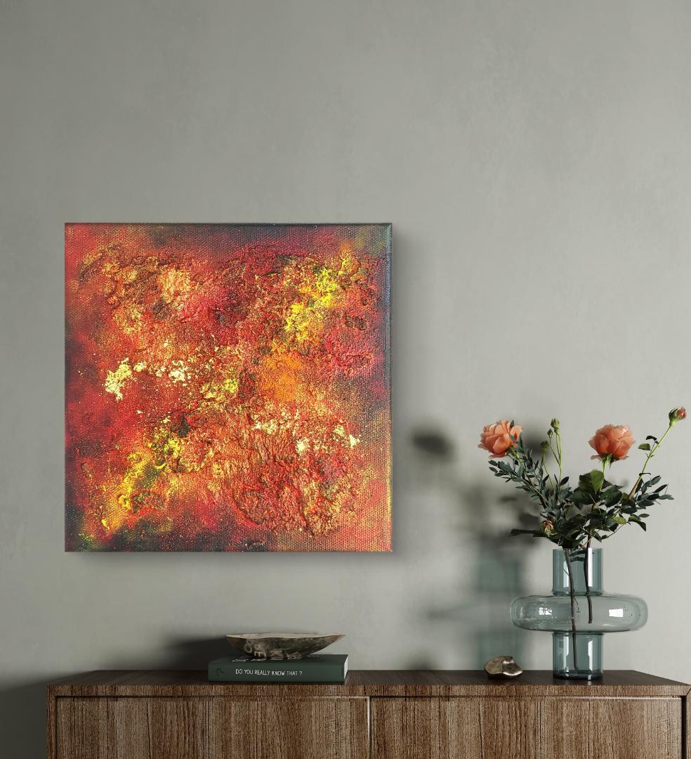 【専用】地中の鼓動/ テクスチャーアート 18×18㎝ S0 モダンアート