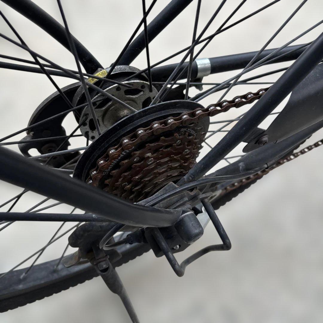 【レボルテ】シティサイクル ブラック バスケット付き