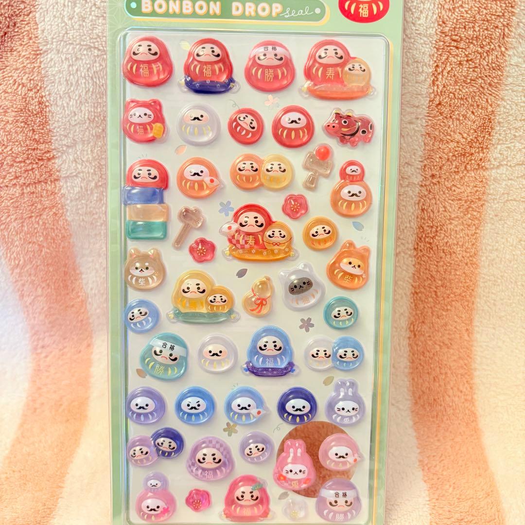 和柄シリーズ BONBON DROP ボンボンドロップシール 6枚セット