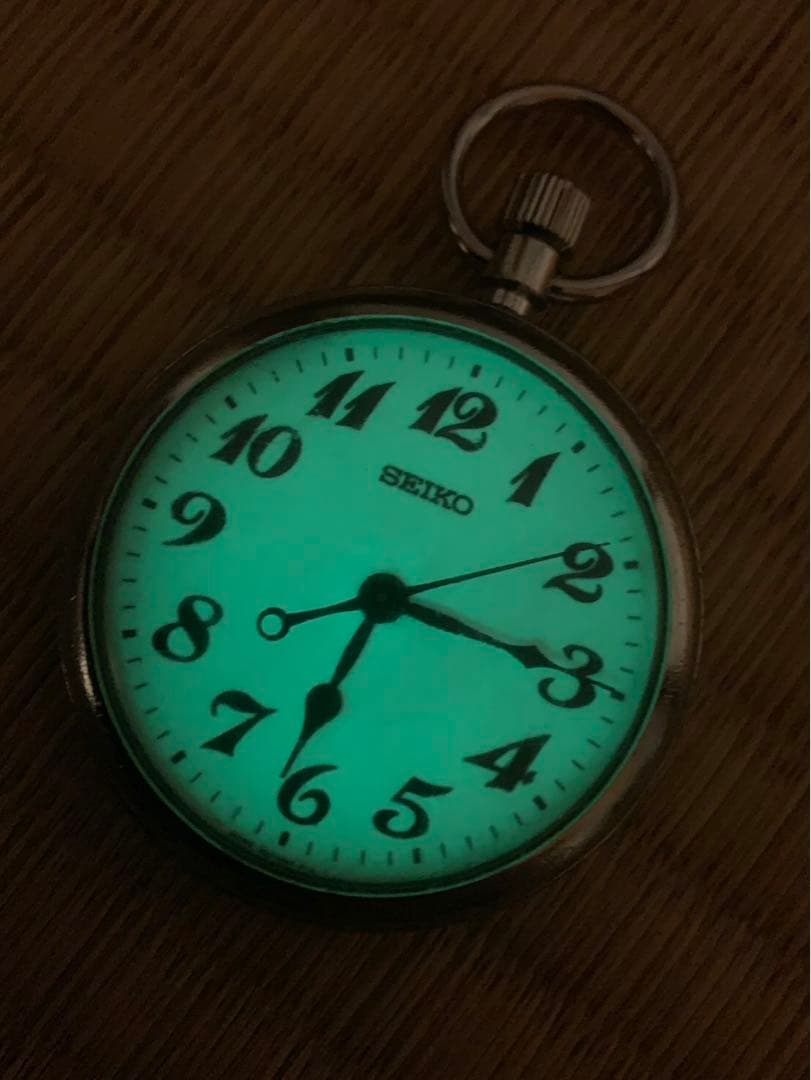 H*o様 JR西日本 運転士懐中時計 SEIKO ルミブライト 蓄光 鉄道部品