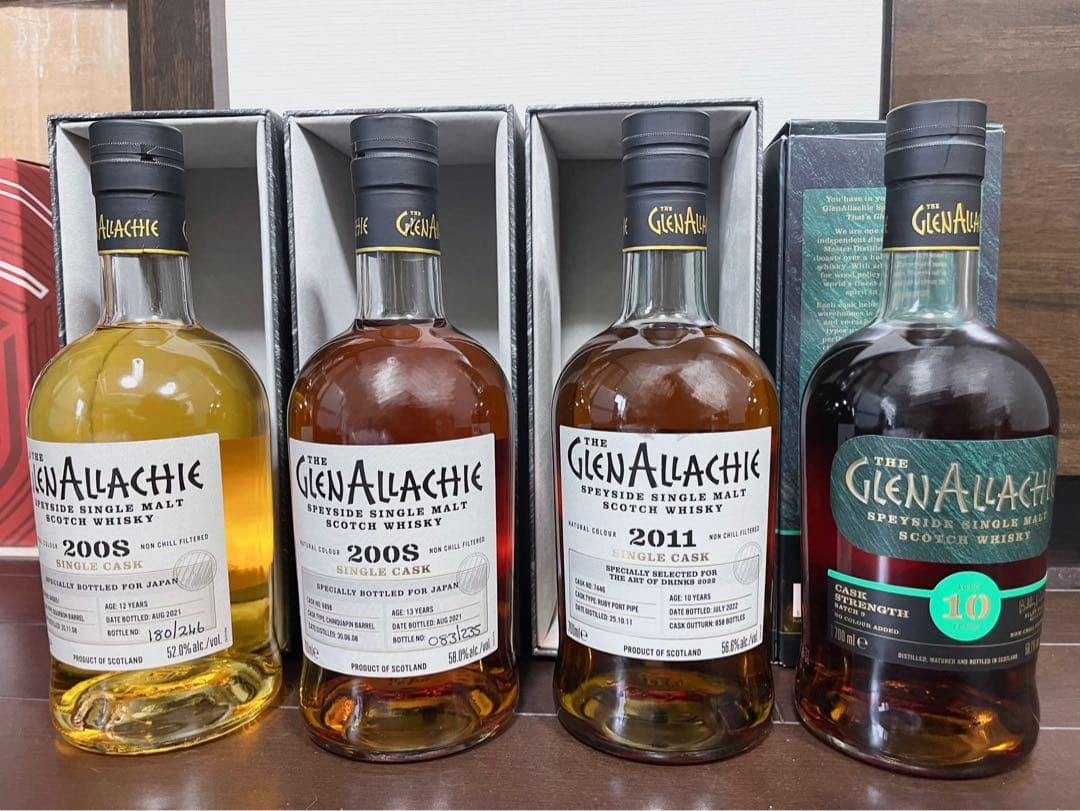 新品未開栓 希少品　グレンアラヒー4本セット　10年バッチ9 シングルカスク