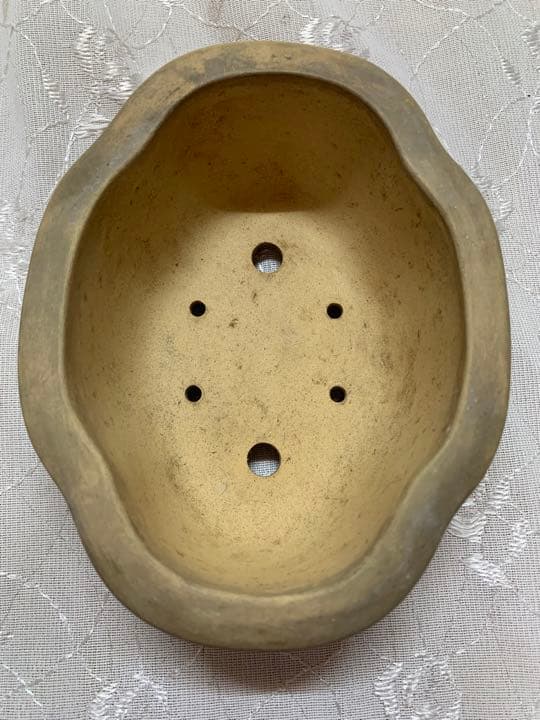 もっこ　盆栽鉢　落款有り