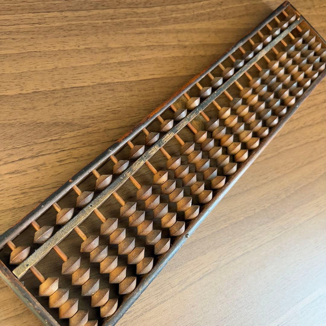 五つ玉　そろばん　木製算盤 36cm ヴィンテージ　アンティーク　骨董品