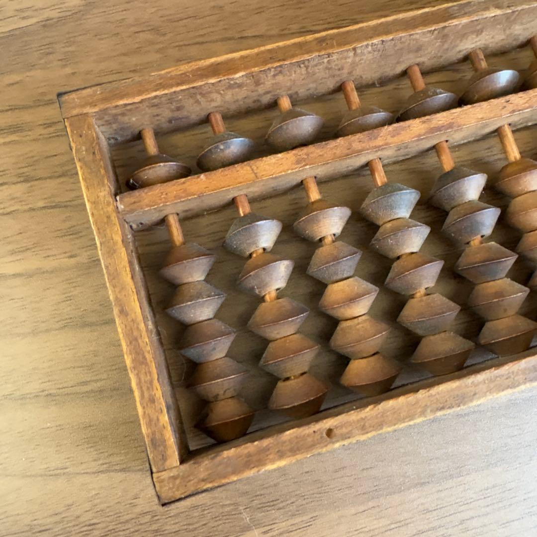 五つ玉　そろばん　木製算盤 36cm ヴィンテージ　アンティーク　骨董品