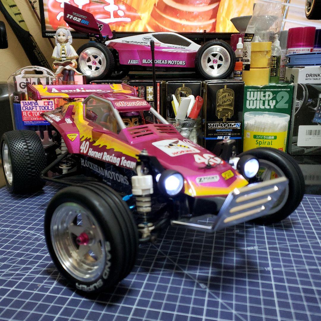 タミヤ NEW ホーネットEVO カスタム　メカ付き　ピンク　美品