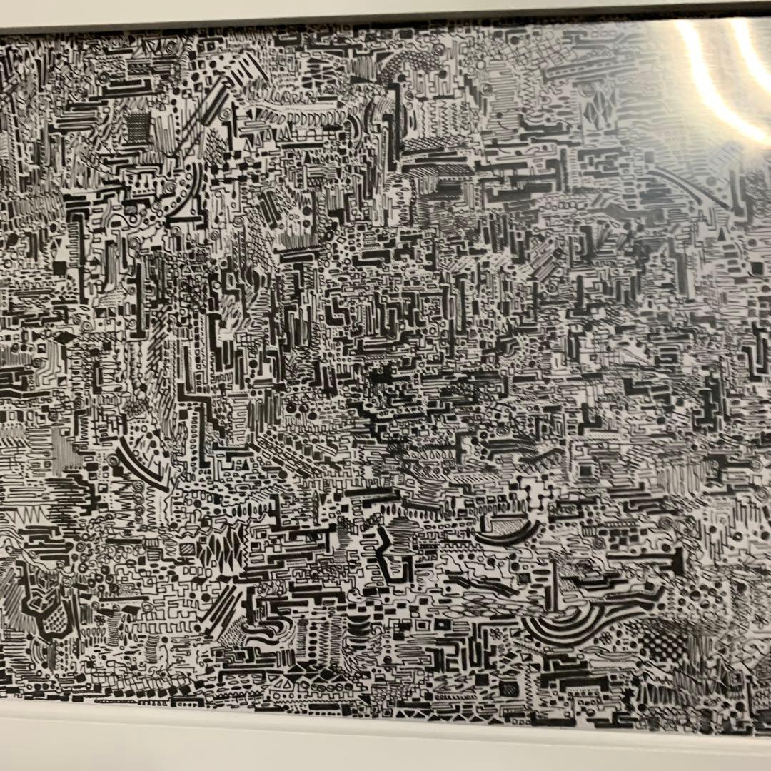 手描き、模様画、モノクローム