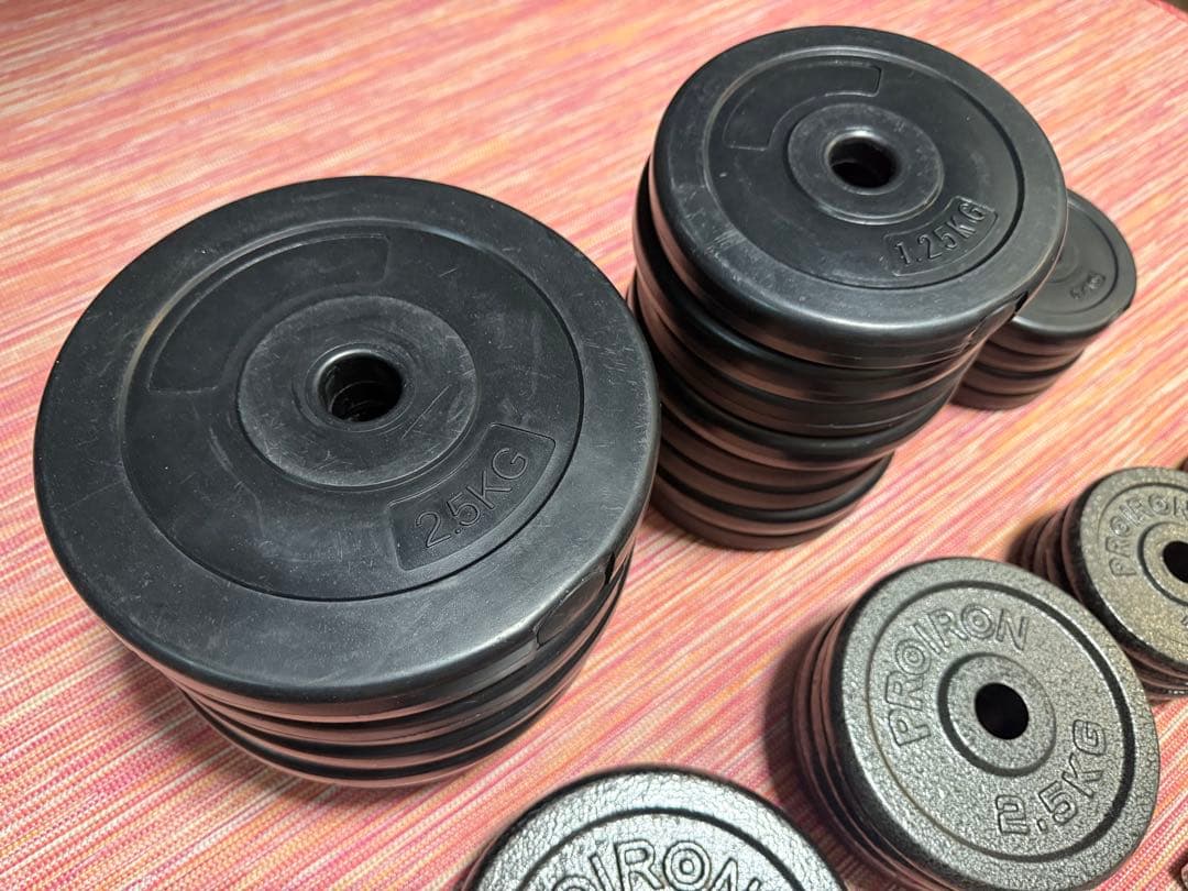 ダンベル プレート シャフト セット 合計約60kg