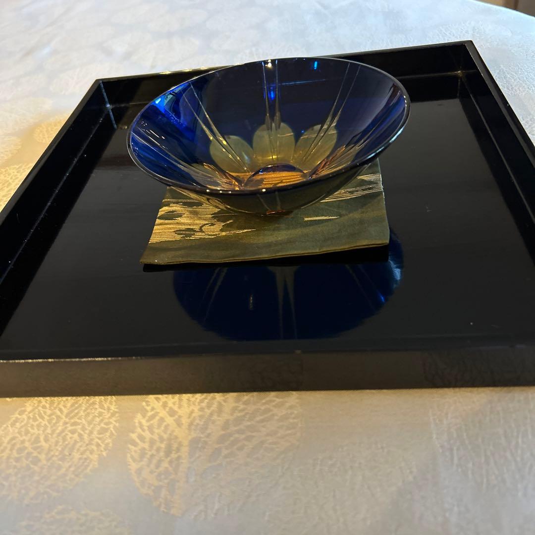 ガラス抹茶茶碗