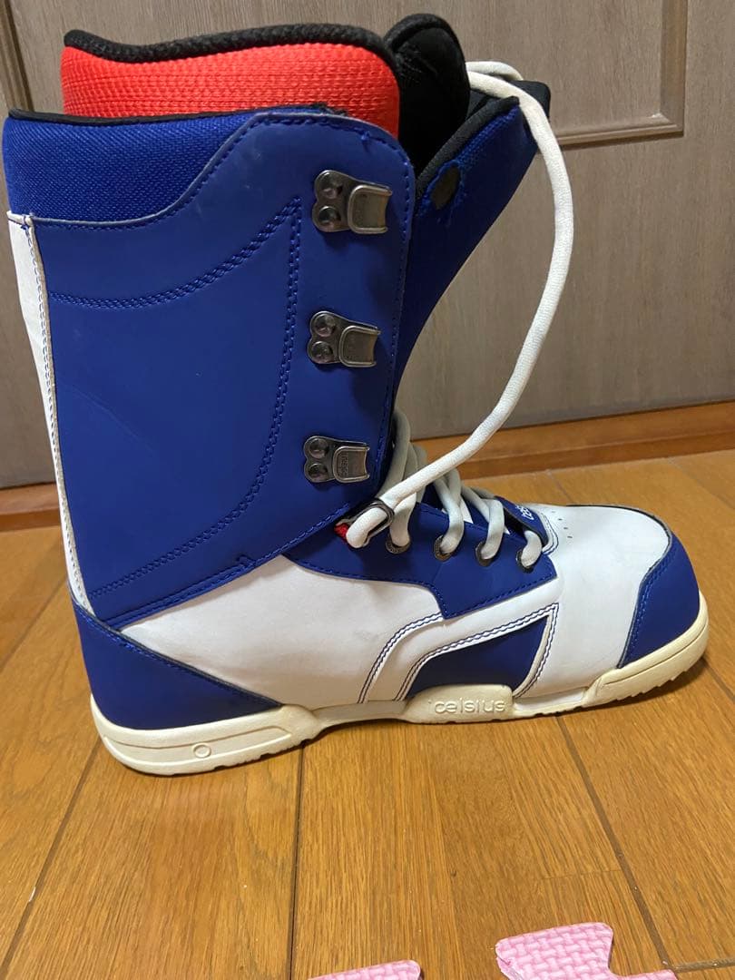 Celsius スノーボードブーツ 青/白 収納バッグ付き