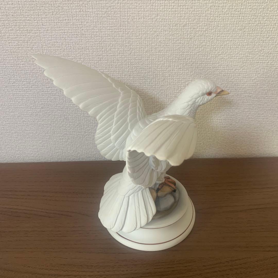 ハト　置物　鳩　陶磁器　日本製　White Dove by Andrea 現状品